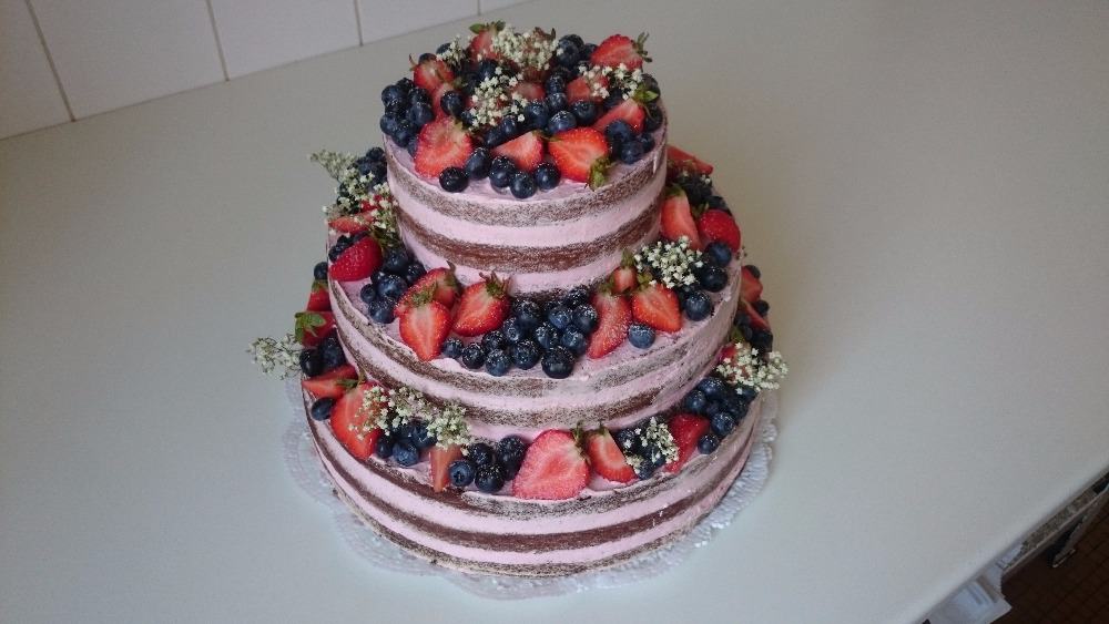 Svatební dort ovocný - Růžová cukrárna