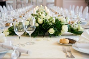 Detail svatební hostiny Resort Sanssouci