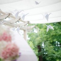 Svatební výzdoba párty stanu origami