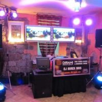 Dirami foto mixážní pult s velkými obrazovkami