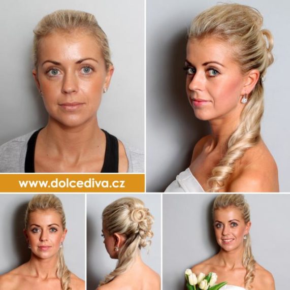 Dolce Diva účes nevěsta blondýna