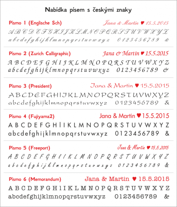 Nabídka písma
