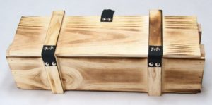 Dřevěná truhla na peníze 365 x 95 x 95 mm