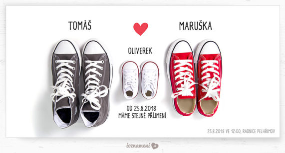 iOznameni.cz - Svatební oznámení - Tomáš, Maruška a Oliverek