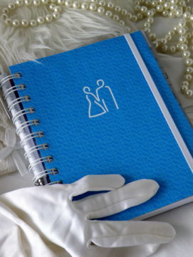 Svatební diář smart obálka modrá