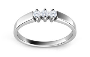 Zásnubní prsten s 0,150 ct diamanty Island rains