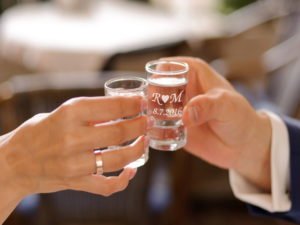 Svatební skleničky na panáka s gravírováním