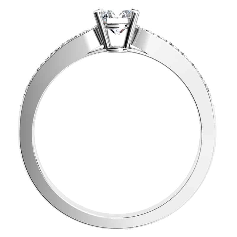 Oblíbený zásnubní prsten Lenka White z bílého zlata 17 zirkonů za 5 490Kč