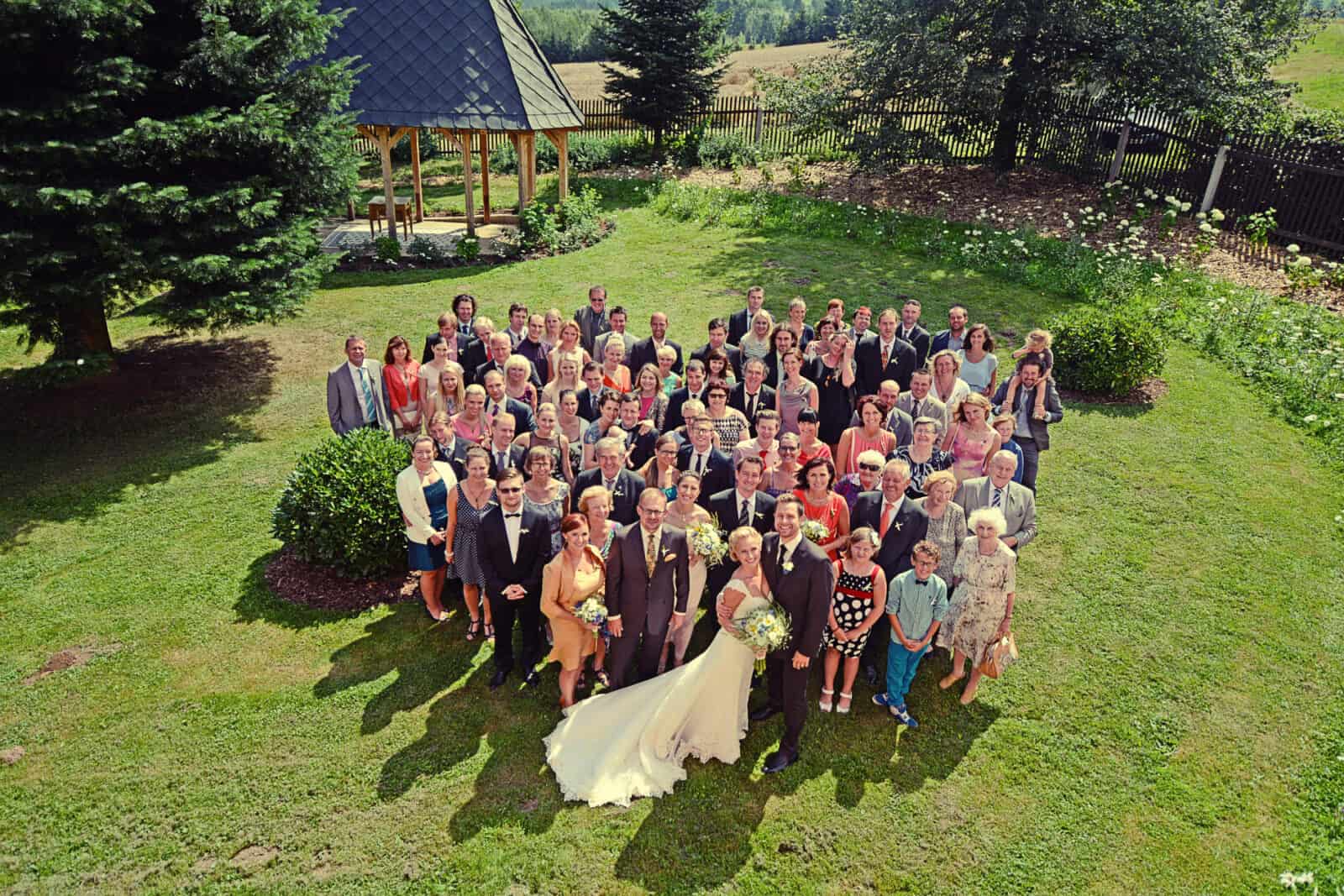 Zámeček Klokočov - společné svatební foto