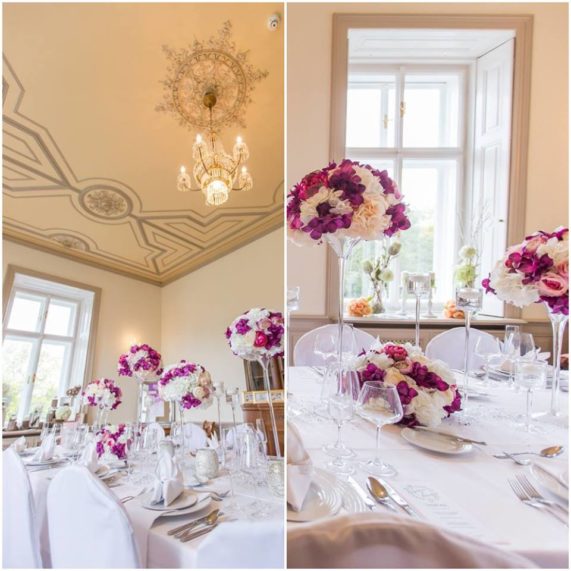 Zámek Dobřenice svatební výzdoba