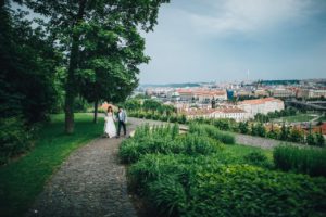 Villa Richter, výhled na Prahu