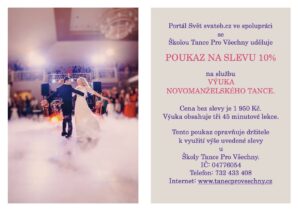 Slevový poukaz na výuku novomanželského tance 2020/2021