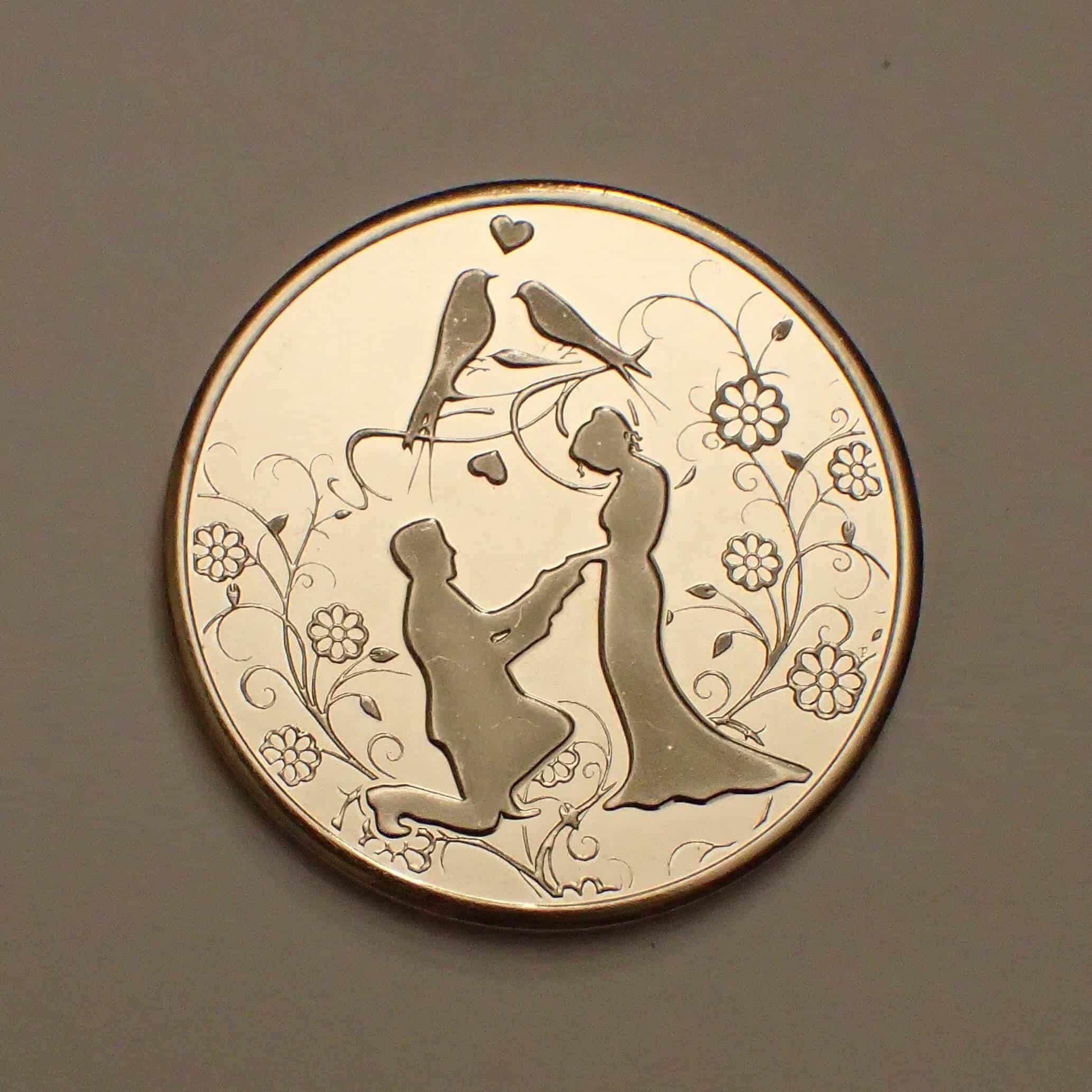 Svatební mince Tereza a Dominik 22.2.2020, zadní strana