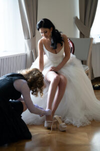 Zámek Třešť svatební den - nevěsta